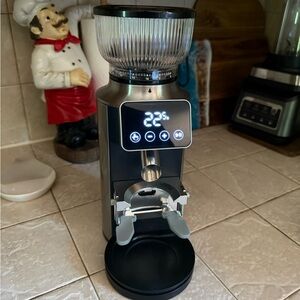 Electric Coffee Grinder with Digital Display - Black